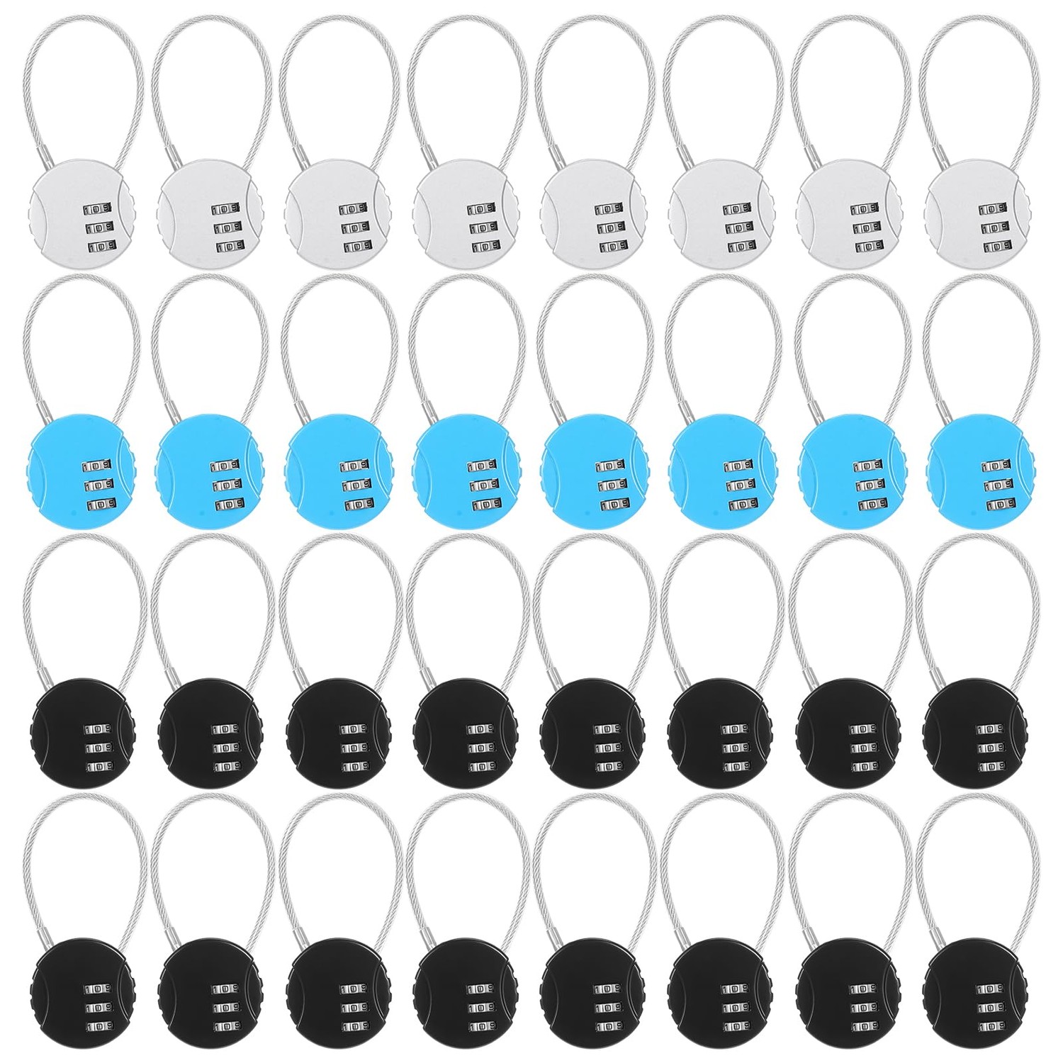 Moxweyeni 32 Pack Combination Lock 3 Digit Small Combo Luggage Number ...