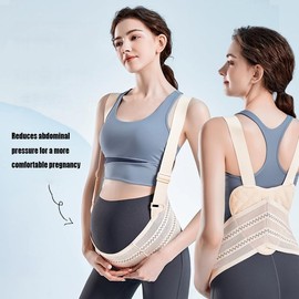HAOZAIKEJI Maternity Belly Band Pregnancy Support Belt Breathable Abdominal Binder Back Support for Pregnant Women