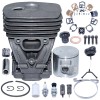 For Husqvarna 47mm Cylinder Piston Carb Kit For Husqvarna 460,