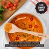 Chef Pomodoro Wooden Spoons 3-Piece Set, Wooden Spoon Set, Solid