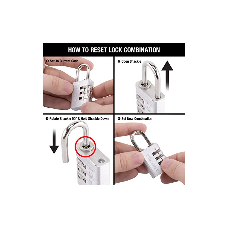 master lock equipaje Lock, 1-3/16 Inch, 1-3/16"