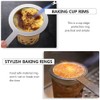 Hemoton 2pcs Creme Brulee Cup Scald Proof Baking Milk Rings