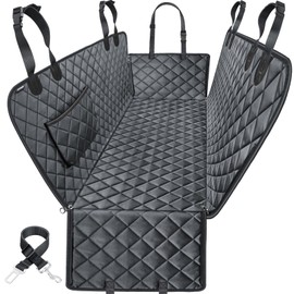 URPOWER Dog Car Seat Cover for Pets 100% Waterproof Seat Cover Hammock 600D Heavy Duty Scratch Proof Nonslip Durable Soft Back Seat Covers for Full Size Trucks