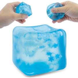 Ice Cube Squishy Toy, Stress Balls for Kids and Adults, Fidget Cube Sensory Toys for Autism ADHD, Squeeze Ball Stress Relief Toys, Stress Balls for Children and Adults, Fidget Cube Sensory Toy