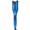 Automatic Curling Iron Wand LED Temperature Display Timer Blue Curling