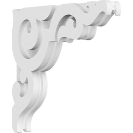 Ekena Millwork CORP01X12X12RO PVC Corbel, 1 7/8"W X 12"D X 12"H, White