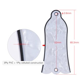 2 Holes Bell-Shaped Truss Rod Cover Plate Scroll Plate for Gibson LP SG Flying V ES Guitar 3 Colors for Option