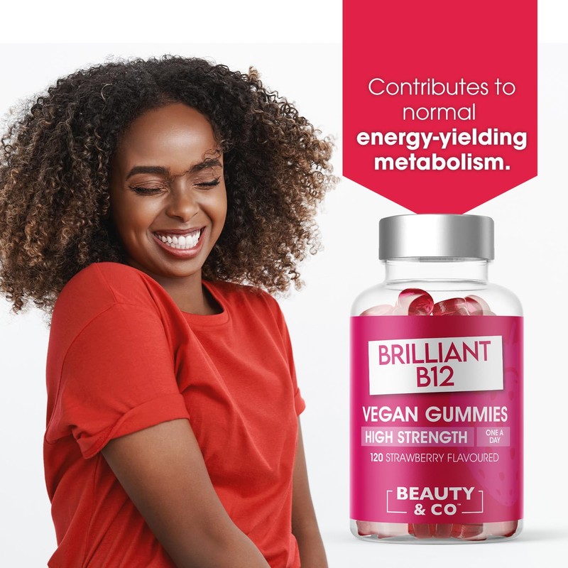 B12 Gummies - Beauty & Co Vegan High Strength Strawberry