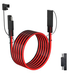 ELFCULB 12AWG 10FT SAE Extension Cable 3/6/10/20/35/50FT Quick Disconnect Wire Harness with SAE Connector for Automotive RV Battery Solar Panel