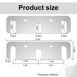 3.5 Inch Door Hinge Shims - Laser-Cut Stainless Steel Kit 15 Pack - Safety Rounded Corners, Corrosion Resistant, Fix Sagging Doors Without Replacing Hinges