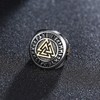 PikaLF Triple Valknut Ring With Rune Circle Symbol, Odin Symbol