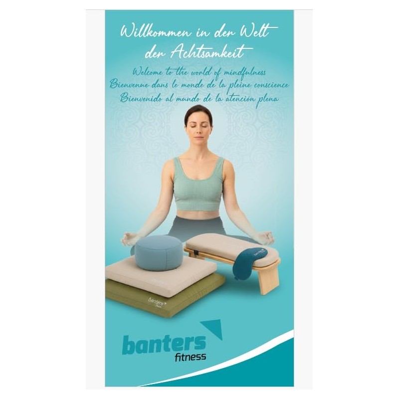 Banters Organic Eye Pillow Velvet Buckwheat & Eucalyptus Blue 23