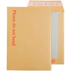 HT Essentials C4 (A4) 324 x 229 mm Hard Board Back Pocket Peel & Seal Envelopes | Pack of 15 | Please Do Not Bend | Royal Mail Approved | Brown | Strong Secure 1st Class Envelope