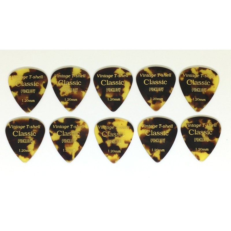 Pickboy Vintage Pick, Tortoise-Shell, Cellulose, 1.20mm, 10 picks