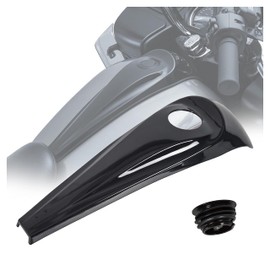 ECOTRIC Smooth Dash Fuel Console & Gas Tank Cap Cover Compatible with 2008-2023 Harley Touring Street Road Glide Electra Glide FLHT FLHX Tri Glide Ultra Limited Gloss Black