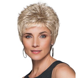 Gabor Flirt Short Layering Small Curls Wig by Hairuwear, Average Cap, GL23 101 Sunkissd Beige