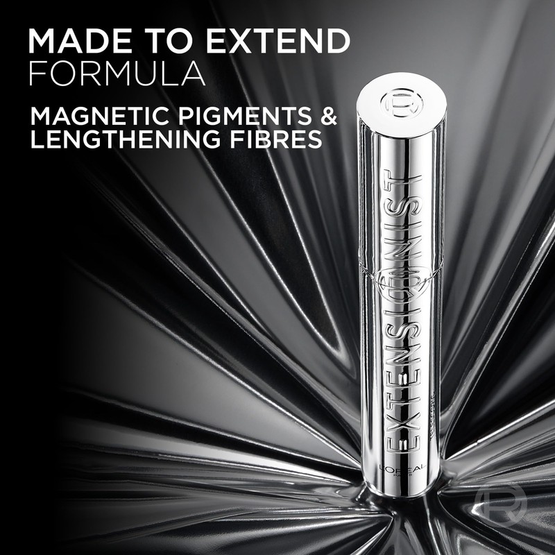L'Oréal Paris Black Mascara, Telescopic Extensionist Mascara, Extended Length, Volume