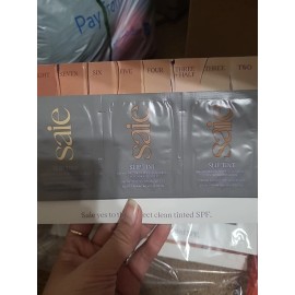 Saie Lot Of 3 Saie Slip Tint Tinted Moisturizer With SPF 35 Sample Cards 3 x3 Shades