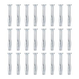 DTGN 1/4" x 2"(D x L) Split Drive Concrete Anchors - 25Pack - Good for Concrete Drywall - Carbon Steel Hammer Drive Nail - Silver