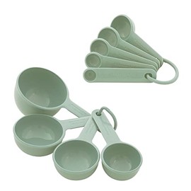 KitchenAid - Measuring Cups and Spoons Set, 9-Piece Nesting Measuring Spoons and Cups (Pistachio)
