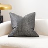 THE-TINOART Designer Jacquard Throw Pillow Cover 24x24 - Black &