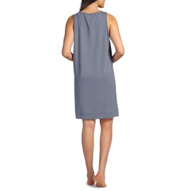 Fishers Finery Women's Sleeveless Nightgown;Relaxed Fit; Plus Size (Gry, XXL) Gray