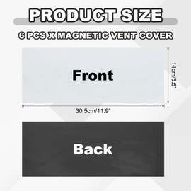 PATIKIL 11.9" x 5.5" Magnetic Vent Cover, 6 Pcs Floor Wall Air Registers Cover Magnet Vent Blocker for Home RV HVAC Fireplace Furnace, White