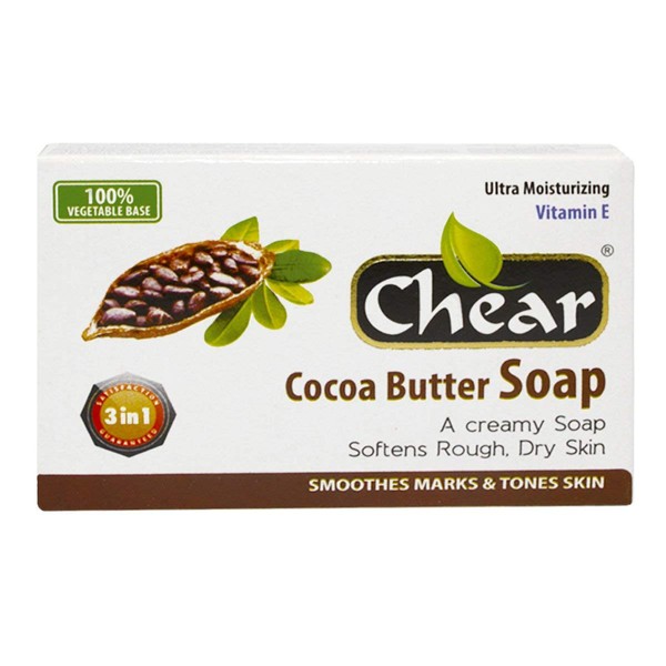 Chear Cocoa Butter Moisturizing Soap 80g (6 Pack) - Smoothes