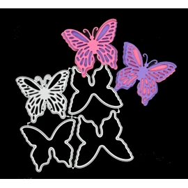 4 Piece Layered 3D Effect Butterfly Metal Cutting Dies Kit, Stencils, Die Cutters, Card Making, Scrapbooking, Paper Crafts, I3