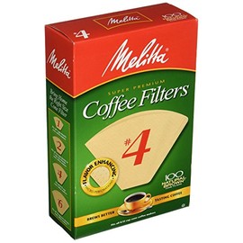 Melitta Super Premium Coffee Filters, Naturan Brown, No. 4, 100-Count Filters (Pack of 3)