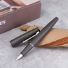 Jinhao 80 Gray Fiber Brushed Fountain Pen, Iridium Fine Nib