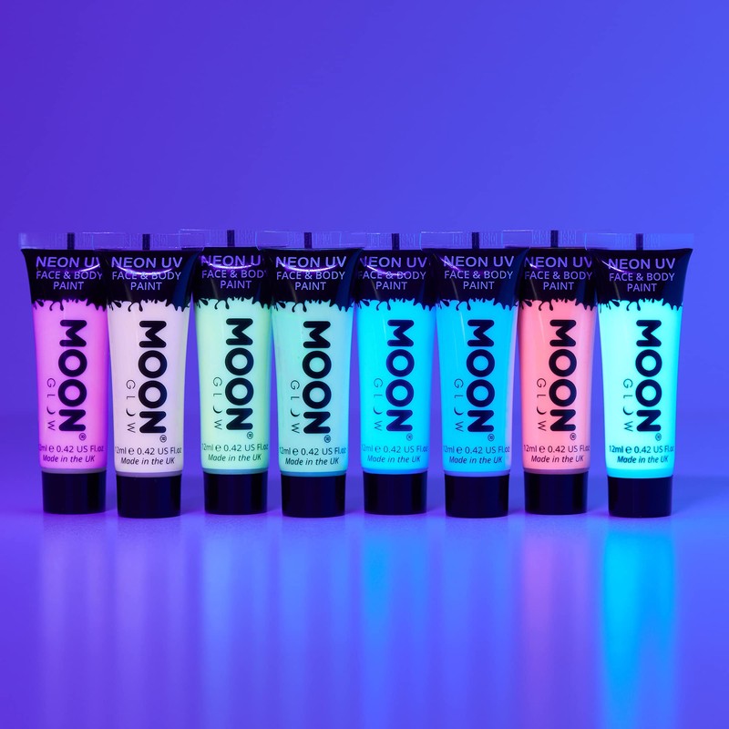 Moon Glow – Neon UV Körperfarben Bodypaint - 12ml Weiß