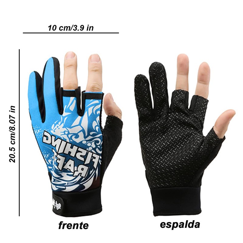 HASAKI Guantes de Pesca,Guantes de Tres dedoselásticos y Transpirables,Guantes de