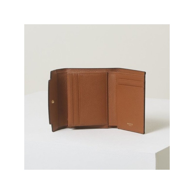 Hazzys (대구신세계)HAZZYS ACC 브라운 로고배색 소가죽 반지갑 HIWA4E529W2 (Daegu Shinsegae)
