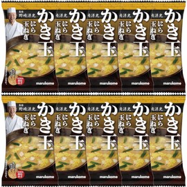 Yoko Nozaki Supervised Marukome Freeze Dried Granule Miso Soup, 1 Meal x 10 Pieces, Heat Stroke Prevention and Nutritional Supplement