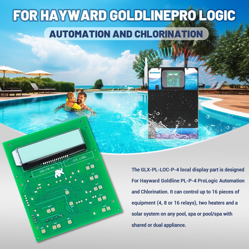 GLX-PL-LOC-P-4 Local Display Control Board Replacement for Hayward PL-P-4 Goldline