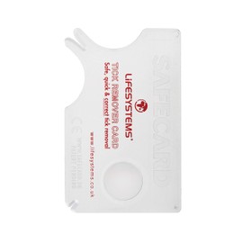 Lifesystems Tick Remover Credit Card Size With Magnifying Lens For Quick And Easy Removal, White