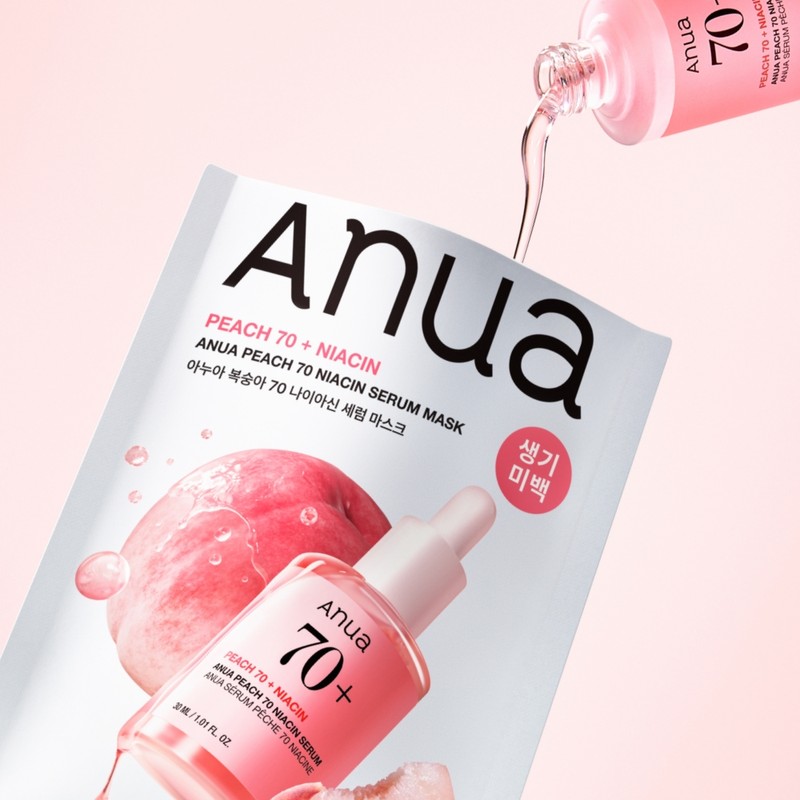 Anua Peach Niacinamide Serum Mask 25g, 1 sheet / 아누아