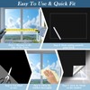 Blackout Blind, 300x145cm Portable Stick-on Window Blinds, Temporary Blackout Curtains