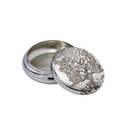 Wentworth Pewter - Tree of Life Klimt Inspired Tree Pewter Round Trinket Box, Pill Box, Gift - Diameter:85mmH:35mm