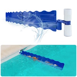 Pool Leaf Skimmer Guard, Hands Free Pool Skimmer Attachment to Collect Debris,Pool Skimmer Arm Fits for Most Fits Most Skimmer Systems on Above-Ground and in-ground Pools within 6.7” to 4” (BLUE)