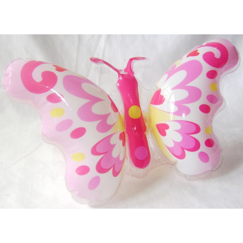 Henbrandt NEW PINK INFLATABLE BUTTERFLY TOY ON WRIST BAND BRACELET