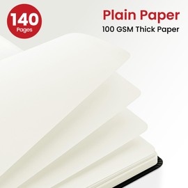 ZOTIA Blank Spiral Journal Notebook for Women, A5 Blank Notebook Journals for Writing, Hardcover Notebooks for Work, Note taking and Office School Supplies,140 Pages - Black