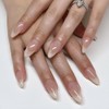 Uñas Postizas Francesas Con Punta Almendrada, Uñas Acrílicas Postizas De