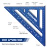 WORKPRO 7'' Aluminum Speed Square, Set Square 180mm, Carpenters Square,