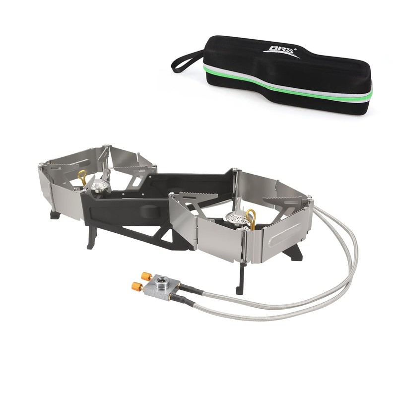 BRS-32 Portable Camping Stove, Foldable, Adjustable Control, and Carrying Case