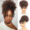 GOTEFERBE Drawstring Ponytail for Black Women, Afro Puff Kinky Curly