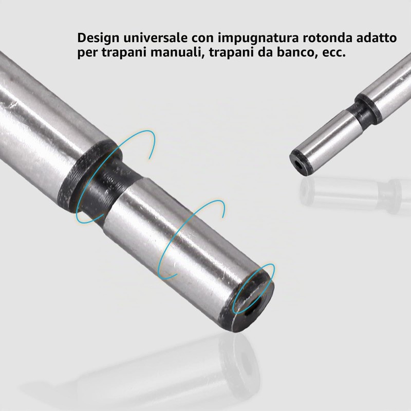 Forstner - Punta elicoidale Forstner con codolo rotondo, per legno,