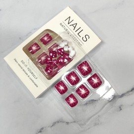 Square Press on Toenails Purple Fake Toe Nails with Star Firework Designs Glossy Full Cover Acrylic Toenails Cute Toe Nails Press on False Toenails Reusable Glue on Toe Nails for Women