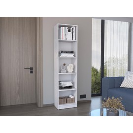 Tuhome Home Xs Bookcase with 5-Tier Shelves and Slim Design